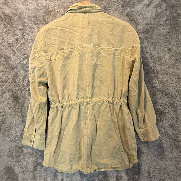 Avec Les Filles Zip Up Cinched Waist Utility Army Surplus Coat Jacket M - Picture 3 of 12